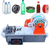 LYNNEYING Desktop Filament extruder for 3D Printing, Recycled PET Filament Manufacturer Made from Plastic Bottles,Up to 300°C,Digital Display,for DIY Makers and e-co-Frie-ndly Projects(Orange-Gray)
