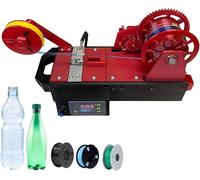 LYNNEYING Desktop Filament extruder for 3D Printing, Recycled PET Filament Manufacturer Made from Plastic Bottles,Up to 300°C,Digital Display,for DIY Makers and e-co-Frie-ndly Projects(Red)