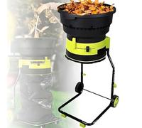 LYNNEYING Electric Leaf Shredder, Bladeless Leaf Mulcher with 2500W Motor, 17:1 Reduction Shredder, 21in Wide Hopper, Ideal for Efficient Composting, Residential Yard Waste Management(Powercord*20m)