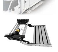 LYNNEYING Electric RV Step, RV Electric Steps, Double Layer Electric RV Stairs, Anodized Aluminum Construction, LED Lighting, Timeout Protection, for Campers Motorhome and Travel Trailers(Single)