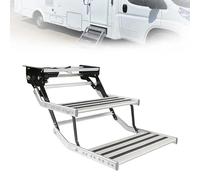 LYNNEYING Motorhome Electric Steps, Electric RV Retractable Step, RV Electric Steps, An-ti-Slip Textured Surface, Easy Installation with M10 Bolts, Foldable Space-Saving, for RV Caravans(Double)