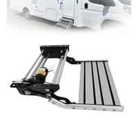 LYNNEYING Motorhome Electric Steps, Electric RV Retractable Step, RV Electric Steps, An-ti-Slip Textured Surface, Easy Installation with M10 Bolts, Foldable Space-Saving, for RV Caravans(Single)