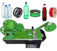 LYNNEYING Pultrusion of 3D Filaments from Plastic Bottles, 3D Printer Filament Making Machine Up to 300°C with Digital Temperature Control Converting Recycled Pet Bottles Network(Green)