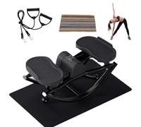 LYNNEYING Rock Lateral Stepper Side-to-Side for Knees and Joints, Portable Home Workout Use Step Fitness Machines,Core Lateral Rocking Machine for Legs, Glutes, Absz, Low-Impact Lateral(Black)