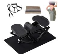 LYNNEYING Rock Stepper Side-to-Side Exercise Machine for Home Workout, Low-Impact Cardio, Fat Burning & Glute Toning, 15-Minute Fast Workout with Digital Display, A-nti-Slip Mat & Quiet Motion(Black)