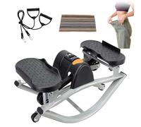 LYNNEYING Rock Stepper Side-to-Side Exercise Machine for Home Workout, Low-Impact Cardio, Fat Burning & Glute Toning, 15-Minute Fast Workout with Digital Display, A-nti-Slip Mat & Quiet Motion(Grey)