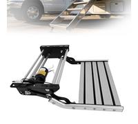 LYNNEYING RV Electric Steps, Camper Electric Steps, Double Layer Foldable RV Step, 12V Powered, Stall & Over-Temperature Protection, Easy M10 Mounting, for Travel Trailers and Truck Campers(Single)