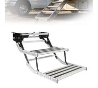 LYNNEYING RV Electric Steps, Camper Electric Steps, Double Layer Foldable RV Step, 12V Powered, Stall & Over-Temperature Protection, Easy M10 Mounting, for Travel Trailers and Truck Campers(Double)