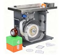 LYNNEYING Semi-Automatic 90° Corner Labeling Machine, Right Angle Applicator, ±0.5mm Accuracy, 15-30 PCS/Min, PLC & Touch Screen, Metal Painted Sheet, for Cosmetic/Electronic Packaging