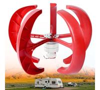 LYNNEYING Vertical Axis Wind Tur-bine Kit,12V/24V Generator,Solar & Wind Power Inverters,Silent,Lantern-Type,Compact Design for Roof,Boat,Garden,Emergency Power Supply(AC:600W,1000W12V)
