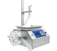 LYNNEYING Viscous Liquid Filler, Liquid Filling Machine, 7L/min Pump Speed, Auto Weighing, Digital Control, Adjustable, Stainless Steel for Honey/Peanut Butter/Workshop