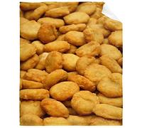 Lynnezilla Chicken Nuggets Flannel Fleece Ultra Soft Throw Blanket | Super Soft Fuzzy Plush Bedding Quilt Blanket for Sofa Couch Bed Travel Decor Gift Idea (50x40in,127x102cm) for Kid