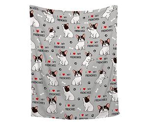 Lynnezilla French Bulldog Blanket - French Bulldog Gifts for Dog Lovers - Frenchie Decor for Couch Sofa Bed for All Seasons - Gifts for Frenchie Lovers - 40"x50" Frenchie Lover Gift for Boys Girls