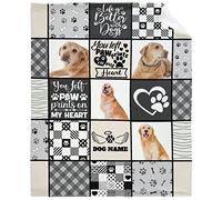 Lynnezilla Personalized Pet Memorial Throw Blanket - Custom With Name 40"x50" - Remembrance Gifts for Dogs, Cats, Pets Lovers - In Loving Memory Blankets