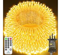 LYNNON 80M 1600 LED Fairy Lights Outdoor Christmas Lights Plug in Clear Wire String Lights with Remote Timer 8 Modes Waterproof for Outside Garden Tree Yard Patio Party Wedding Decorations-Warm White