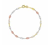 Lynora Jewellery Geobeads Mixed Bracelet Sterling Silver Mixed Metals 7.5"