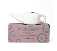 Lynpha Vitale - Neti Antibacterial Pot in White Ceramic of Ayurvedic Tradition for Irrigation and Nasal Washing - Format 200 ml - Neti Lota