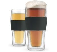 LYNROIW 473ml Freezer Pint Glass, Chilled Beer Glass with Cooling Gel, Double Wall Reusable Cup Keeps Drinks Cold, Father’s Day Gift for Dad, Gifts for Men (1 Pack)