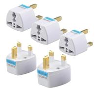 LYNROW 5PCS UK Travel Adaptor, 230V India to UK Plug Converter, Power Socket Adapter for Indian 3 Pin Plug - Perfect for Adults