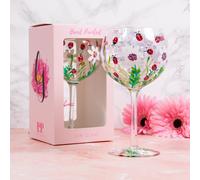 The Leonardo Collection Hand Painted Ladybird Gin Glass by Lynsey Johnstone with Gift Box, Multicoloured, JNS_475167