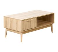Coffee Table LYNWOOD Light Brown with Storage