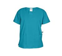 lynwood Medical Uniforms & Scrubs V Neck Scrub Top with Short Sleeves Professional Work Wear & Nurses Uniform, Dental, Healthcare Tunics Scrubs Uniforms Women with 2 Large Pockets Teal - Teal - L
