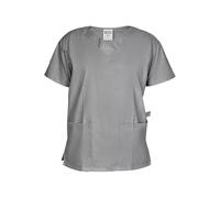 lynwood Medical Uniforms & Scrubs V Neck Scrub Top with Short Sleeves Professional Work Wear & Nurses Uniform, Dental, Healthcare Tunics Scrubs Uniforms Women with 2 Large Pockets Grey - Grey - XXS