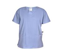 lynwood Medical Uniforms & Scrubs V Neck Scrub Top with Short Sleeves Professional Work Wear & Nurses Uniform, Dental, Healthcare Tunics Scrubs Uniforms Women with 2 Large Pockets - Ceil - S