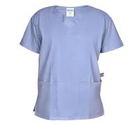 lynwood Medical Uniforms & Scrubs V Neck Scrub Top with Short Sleeves Professional Work Wear & Nurses Uniform, Dental, Healthcare Tunics Scrubs Uniforms Women with 2 Large Pockets - Ceil - XL