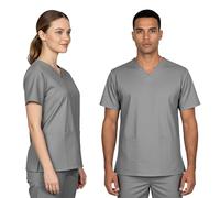 lynwood Unisex Medical Scrub Top | V-Neck Tunic with Short Sleeves & 2 Large Pockets | Healthcare Nursing Scrubs, Hospital Workwear, Dental Uniform