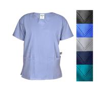 Lynwood Unisex Medical Uniform Scrub Top Men Women Healthcare Medical Doctor Uniform Tunic Nurse Hospital Scrubs Work Wear Medical Scrub Tops (Ceil,XL)