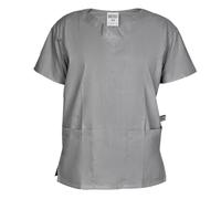Lynwood Unisex Medical Uniform Scrub Top V-Neck with Short Sleeves Shirt for Professional For Men and Women with Short Sleeves Professional, Hospital Work Wear, Dental & Tunics (Grey,3XL)