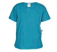 Lynwood Unisex Medical Uniform Scrub Top V-Neck with Short Sleeves Shirt for Professional For Men and Women with Short Sleeves Professional, Hospital Work Wear, Dental & Tunics (Teal,S)