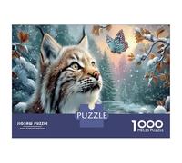 Lynx 1000 Piece Cardboard Jigsaw Puzzle Snow-covered Forest for Adult Stress Relief Seekers Home Entertainment Unique Pattern 38x26cm/1000pcs