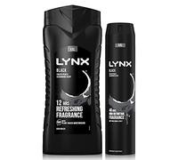 Lynx 12 Hour Refreshing Black Shower Gel, 500 with Lynx 48 Hour Black Body Spray 250ml Leaving you smelling great, Dermatologically Tested, Keep Smelling Irresistible!