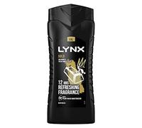 Lynx 12 Hour Refreshing Fragrance Gold Oud Wood and Vanilla Body wash with Plant-based Moisturisers & Dual Action Power, Keep Smelling Irresistible!, 500ml