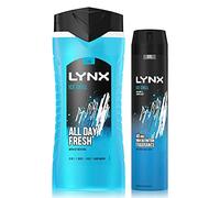 Lynx 12 Hour Refreshing Ice Chill Shower Gel, 500 with Lynx 48 Hour Ice Chill Body Spray 250ml Leaving you smelling great, Dermatologically Tested, Keep Smelling Irresistible!