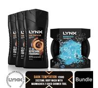 Lynx Manwasher 2-Sided Shower Tool - Black / 1