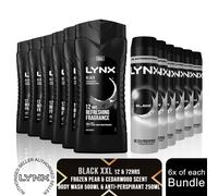 Lynx 12H Refreshing Shower Gel 500 ml & 72H Fresh Antiperspirant 250ml, 6x Each