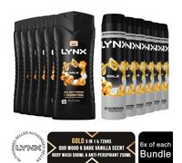 Lynx 12H Refreshing Shower Gel 500 ml & 72H Fresh Antiperspirant 250ml, 6x Each