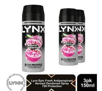 Lynx 72H Multi Fragrance Anti-Perspirant Deodorant 150ml, 3 Pack