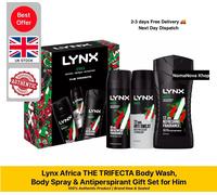 Lynx Africa 3pc THE TRIFECTA Gift Set for Him Mens