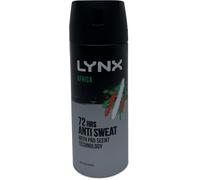Lynx Africa Antiperspirant Deodorant Spray 72-hour protection against odour and wetness no-fuss aerosol for all-day freshness 150 ml