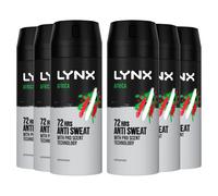 Lynx Africa 72H Anti-Perspirant Body Spray for Men, 6x150ml