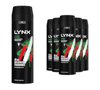 XL Africa 'Body Spray' 48H Fresh Deodorant, 6x200ml Lynx Green One Size