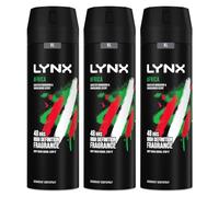 Lynx Africa Aerosol Bodyspray 48 hours of odour-busting zinc tech deodorant to finish your style 3x 200 ml