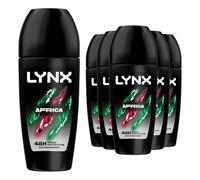 Lynx Africa Anti-Perspirant Roll On Men's Deodorant with a mandarin & sandalwood scent and 2x faster* drying for 48 hours of odour protection 6x 50 ml