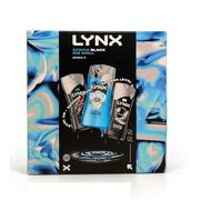 Lynx Africa, Black, and Ice Chill Body Wash Gift Set for Men - Pack of 3 Shower Gels - Invigorating Scents for All-Day Freshness - Ideal Grooming Gift Set for Him - Perfect for Birthdays, Christmas