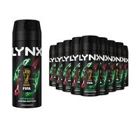 Lynx Africa Body Spray Deodorant for Men 150ml Pack of 12, 48H Odour Protection Bodyspray Aerosol, MANDARIN & SANDALWOOD FRAGRANCE, Lynx Deodorant Mens Everyday Freshness