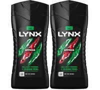 Lynx Africa Body Wash with 12 Hour Refreshing Fragrance Squeezed Mandarin and Sandalwood Scent with Plant-based Moisturizers, 225 ml Bulk Buy 6 Pack